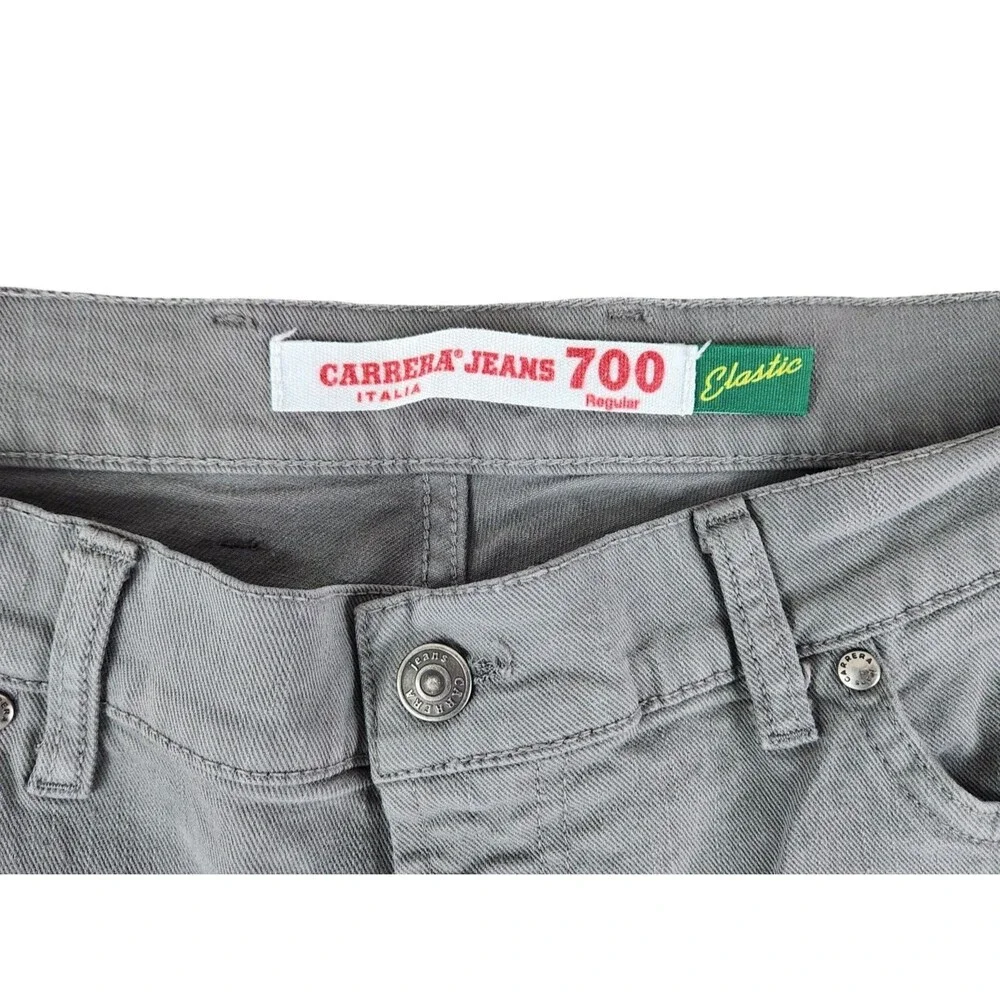 Carrera Italia 700 Straight Leg Jeans Grey Stretch Denim Men 40x34
